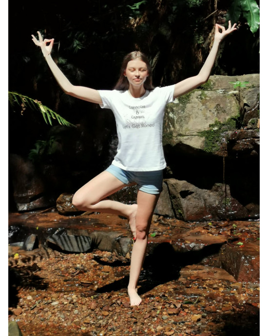 Cannabis And Crystals White Tee