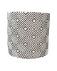 Brown And White Diamond Geometric Pot